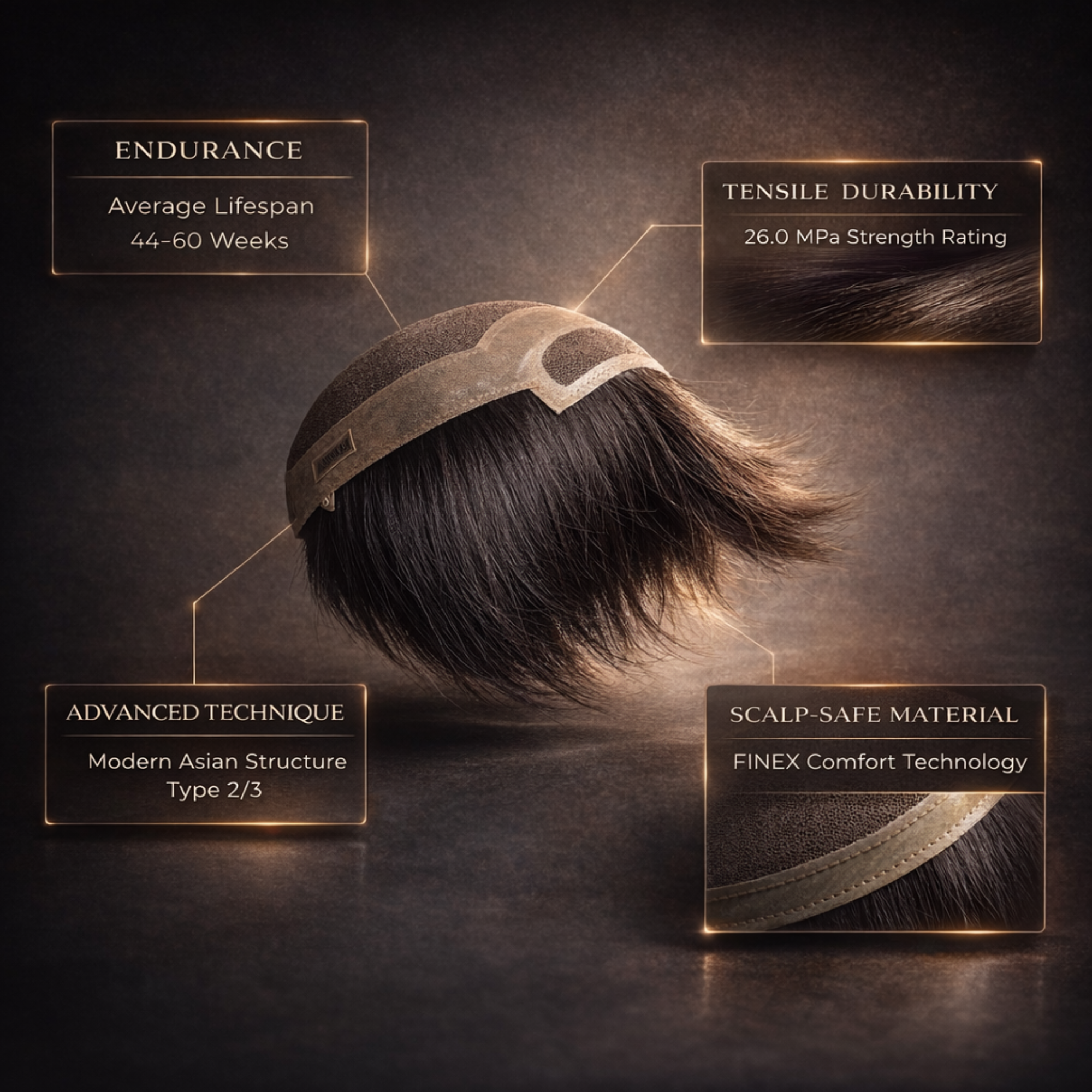 Hairzo Front Lace Smart Hair Patch for Men – 100% Human Hair