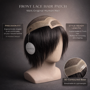 Hairzo Front Lace Smart Hair Patch for Men – 100% Human Hair