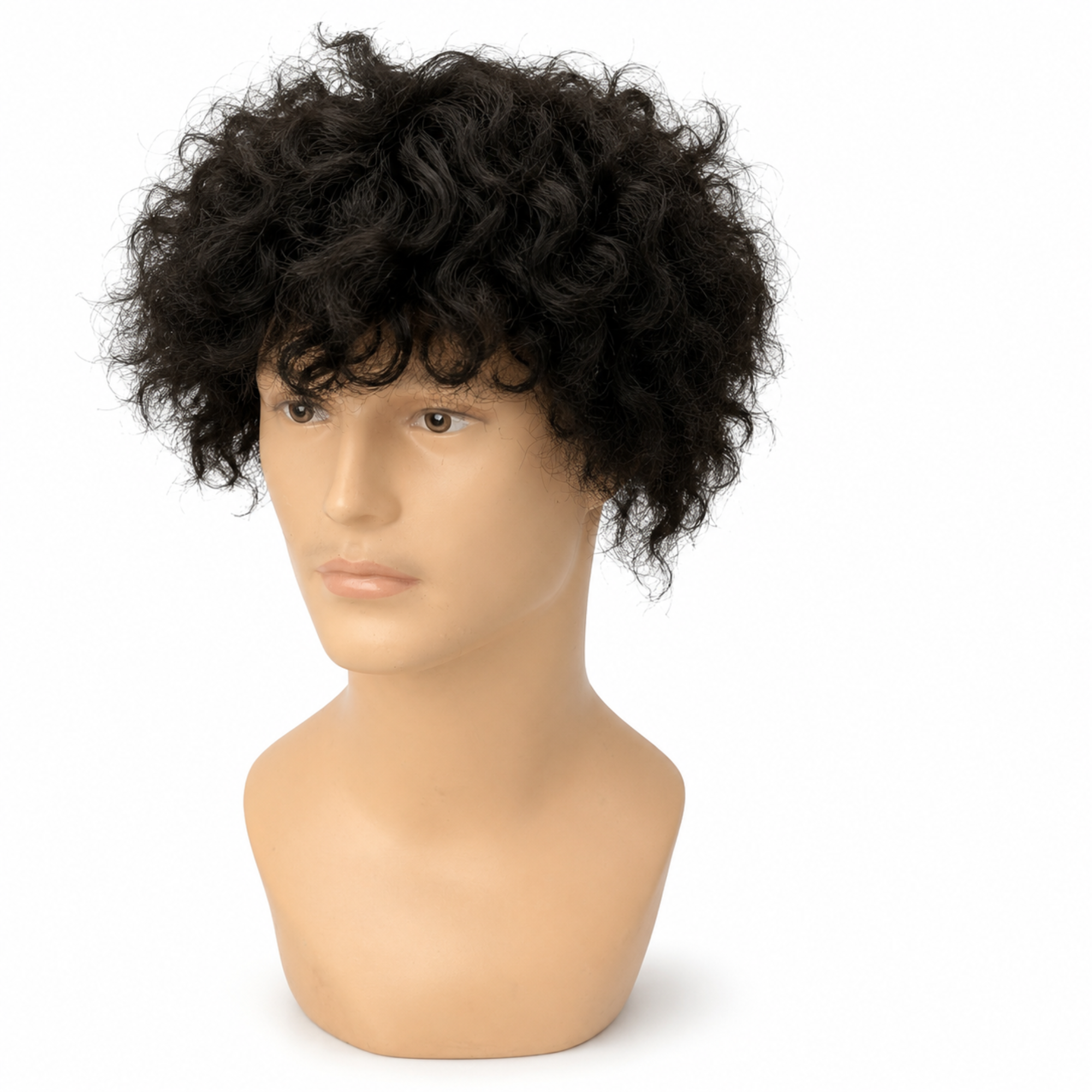 Hairzo Curly Hair Wig for Men | Natural Looking Synthetic Men's Wig with Realistic Scalp Design | Lightweight Short Curly Wig for Daily Wear & Special Occasions