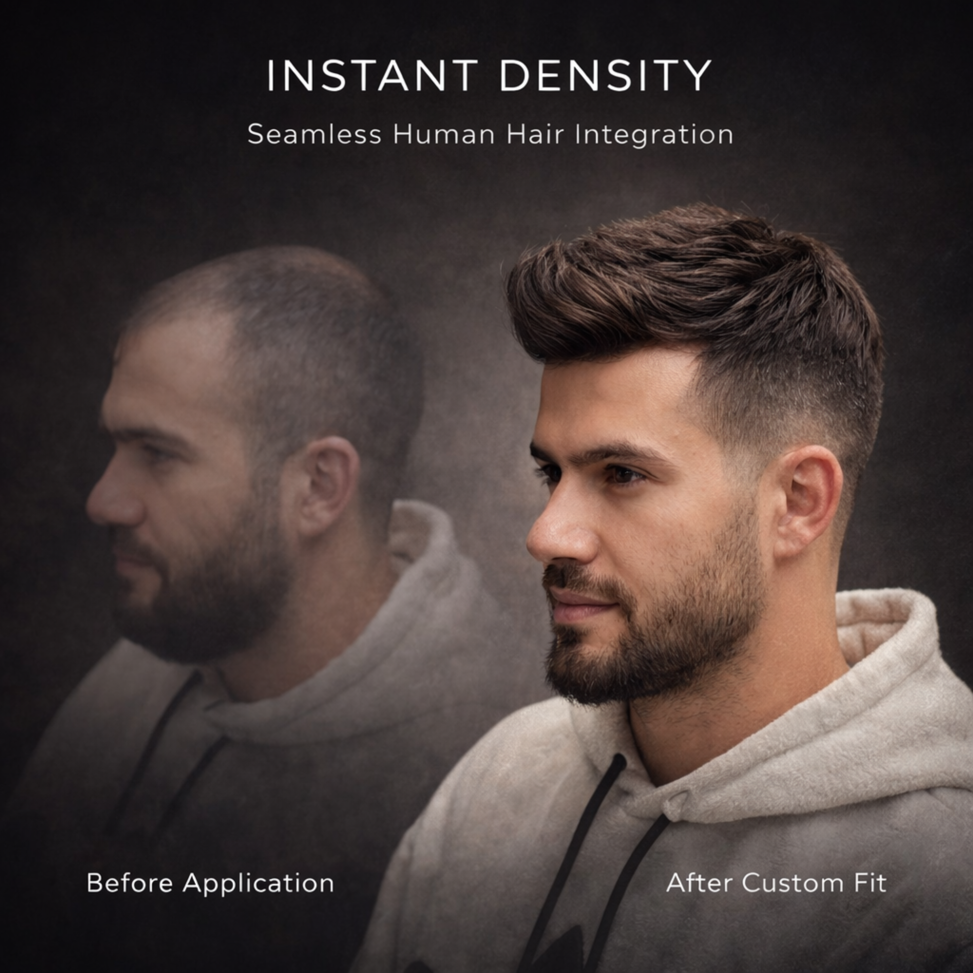 Hairzo Front Lace Smart Hair Patch for Men – 100% Human Hair