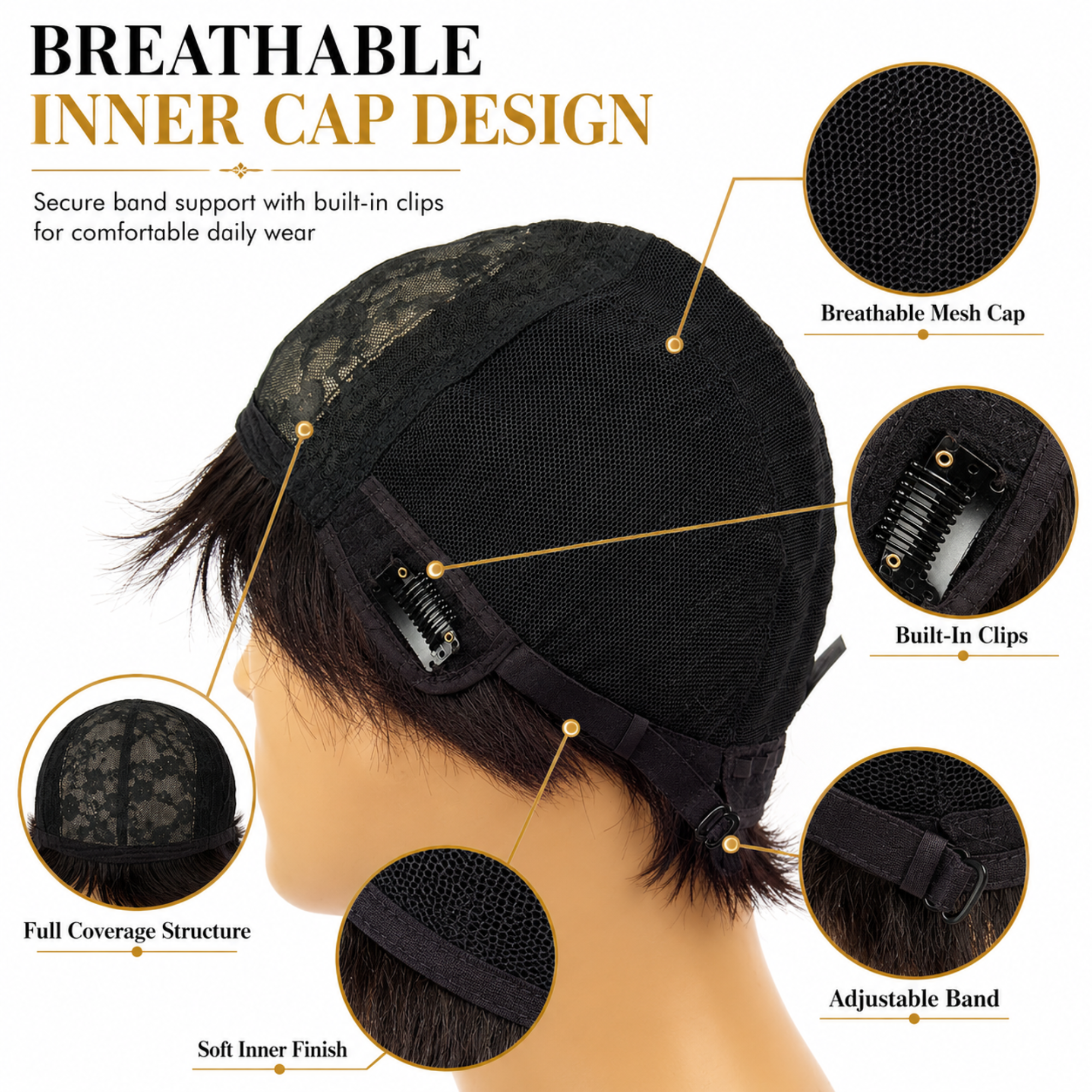 Hairzo SKIN MULTI COMBING Hair Patch for Men | 100% Indian Remy Human Hair Skin Base Hair Replacement System with Clip & Adjustable Band