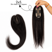 Hairzo 2x5 Bio Base Hair Topper | 100% Remy Virgin Human Hair Topper for Women | Natural Hair Volume & Parting Coverage Solution