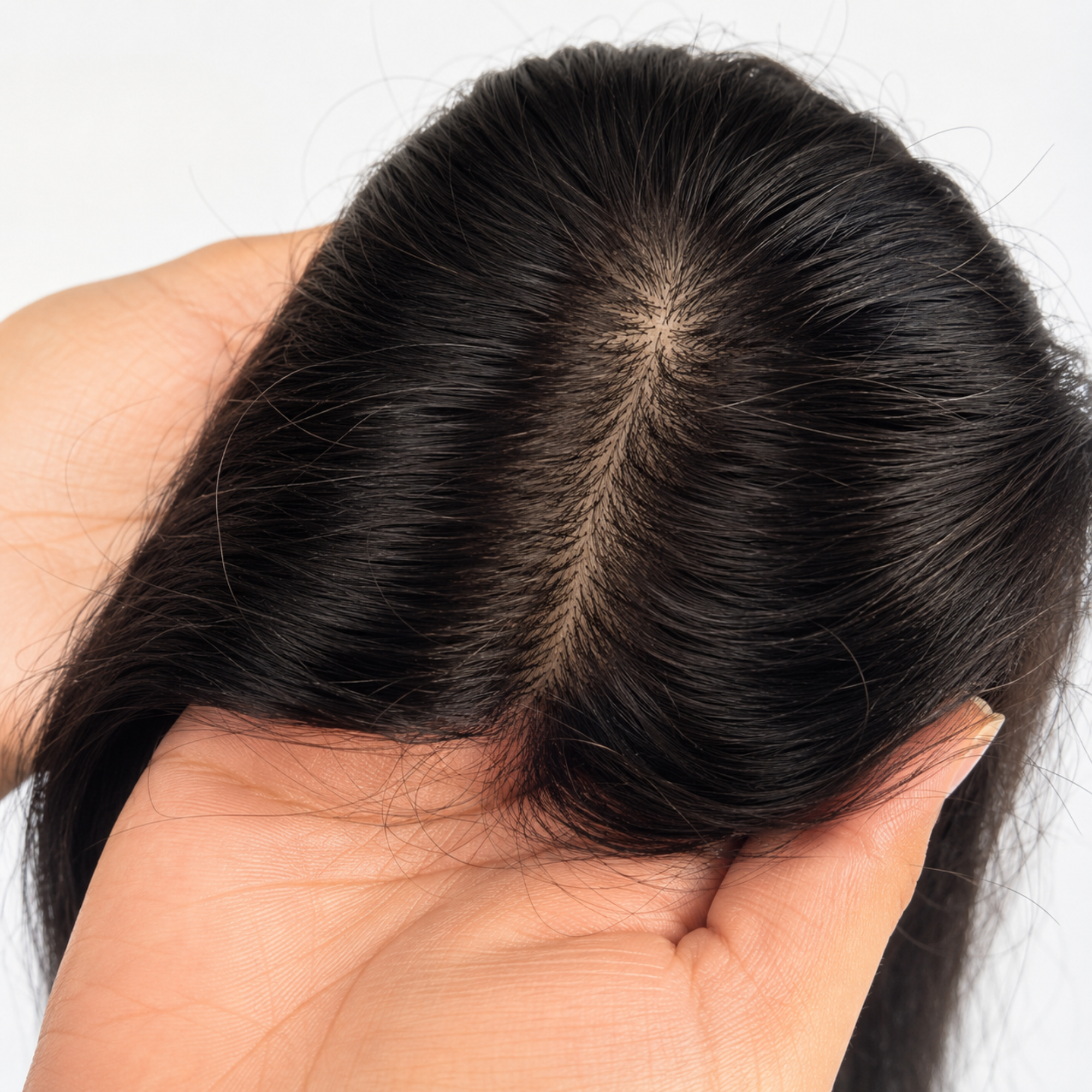 Hairzo 2x5 Bio Base Hair Topper | 100% Remy Virgin Human Hair Topper for Women | Natural Hair Volume & Parting Coverage Solution