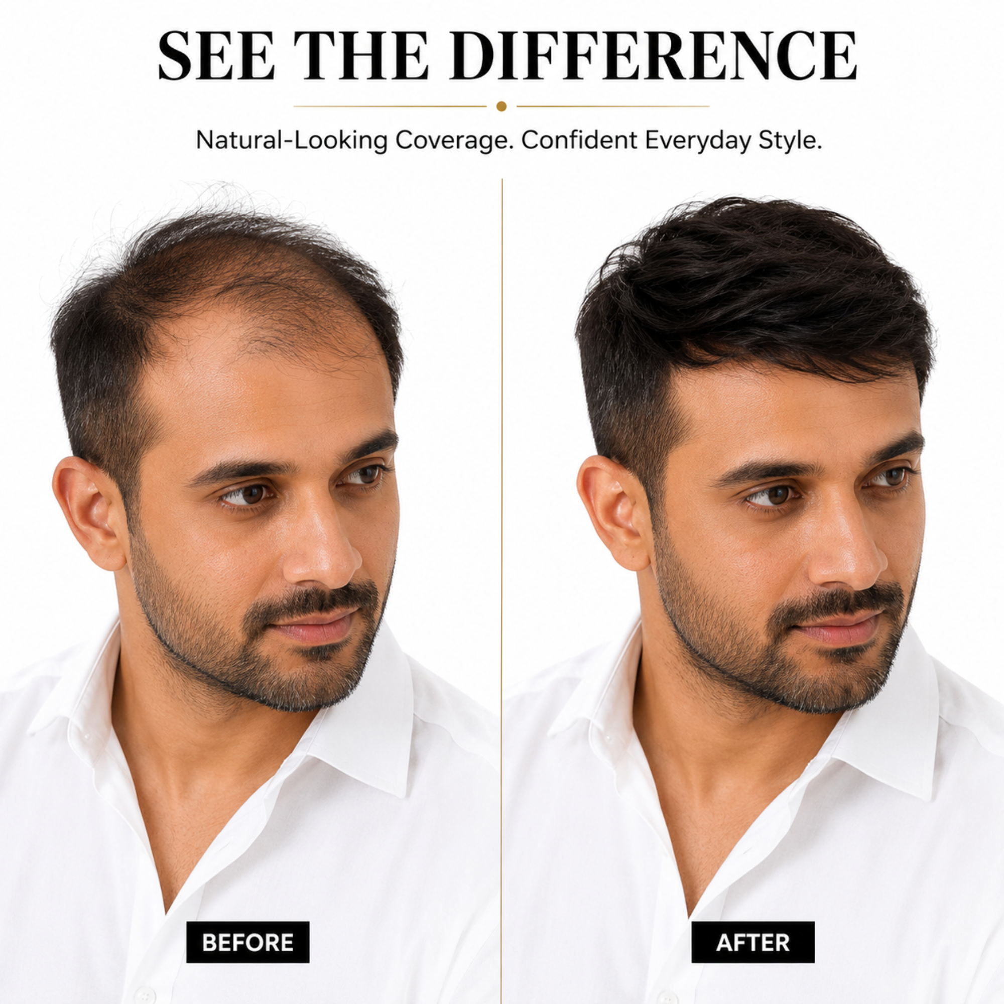 Hairzo Mono Front Lace Hair Patch for Men – 100% Real Human Hair with PU Perimeter