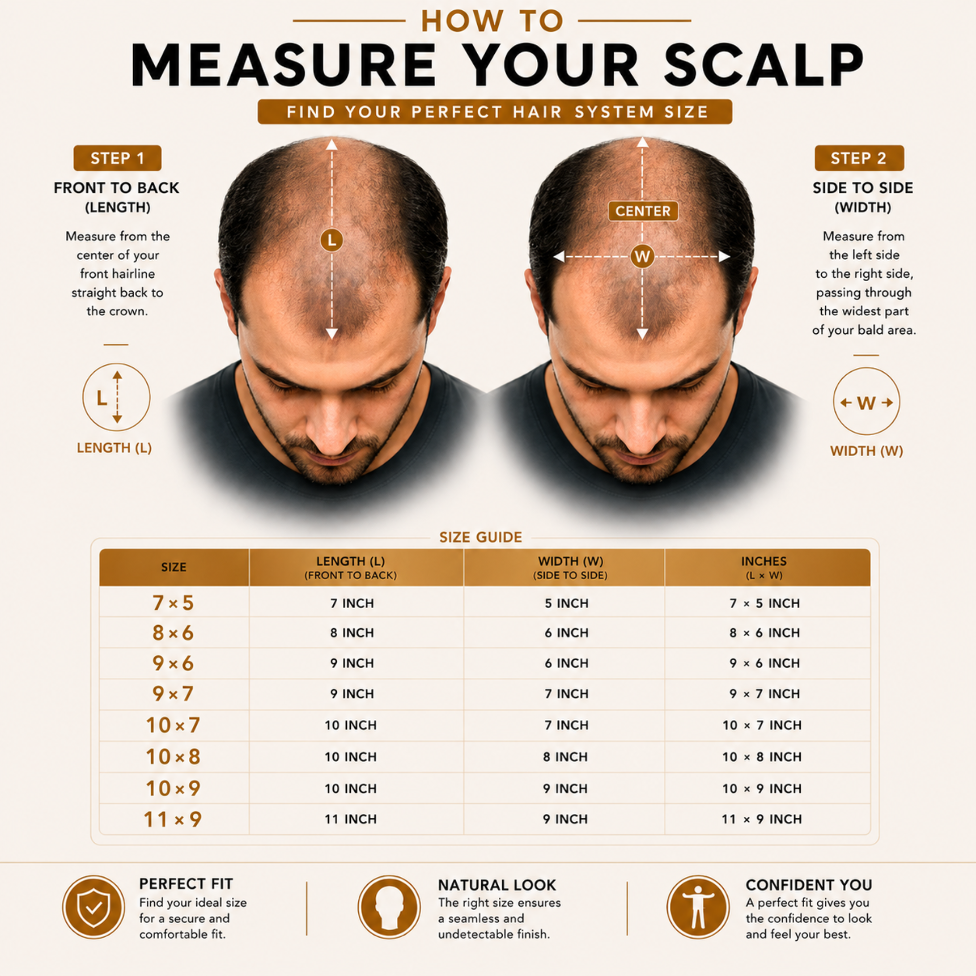 Hairzo BMW Smart Hair Patch for Men | 100% Real Human Hair Toupee with 3X Optical Base & Slim PU Perimeter | Natural Hair Replacement System for Bald Men