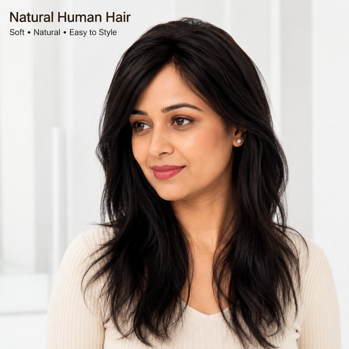 Hairzo Mirage Ladies Topper – Natural Human Hair Topper for Women, Medium Length