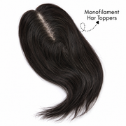 Hairzo Monofilament Hair Topper for Women – 100% Human Hair
