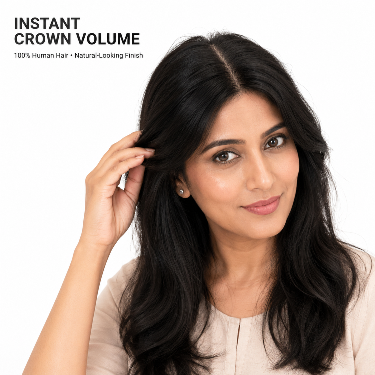 Hairzo Monofilament Hair Topper for Women – 100% Human Hair