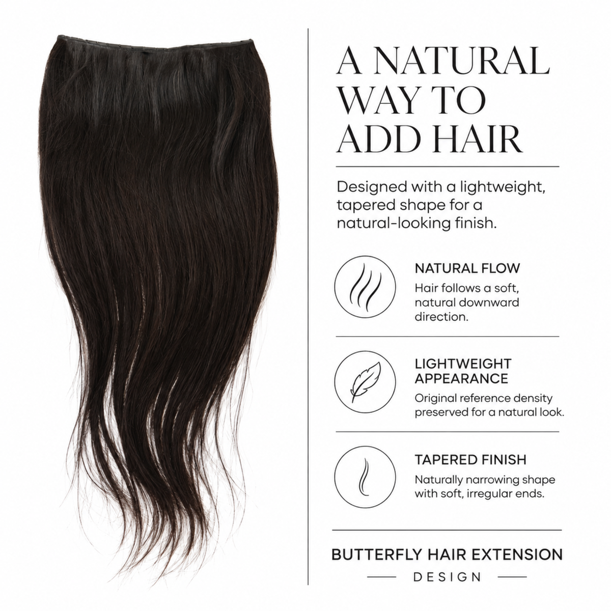 Hairzo Butterfly Hair Extension – 100% Human Hair Extension for Women