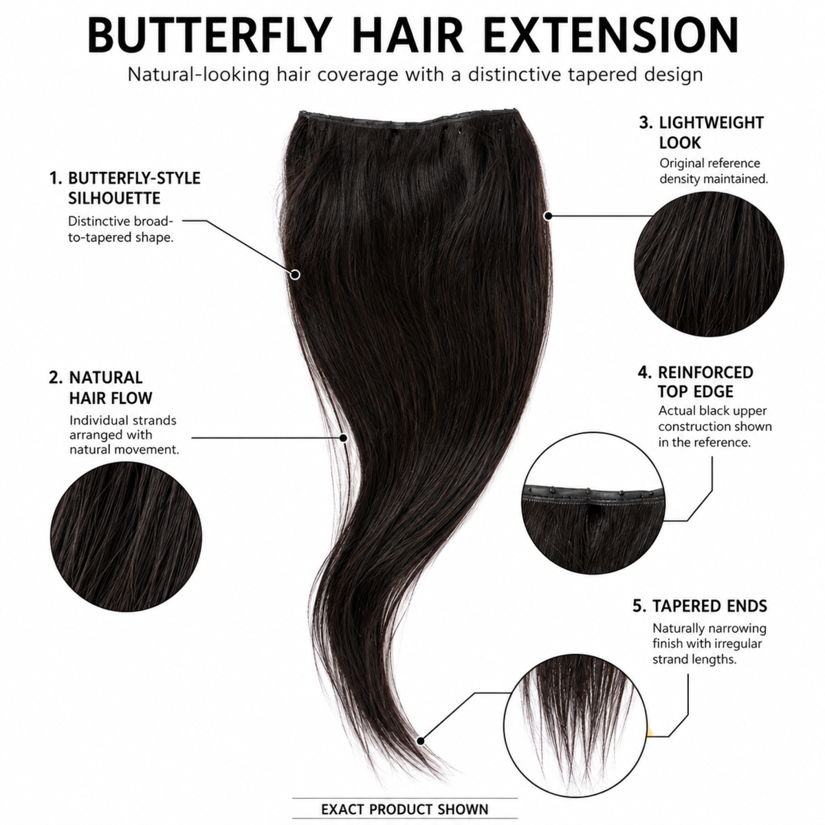 Hairzo Butterfly Hair Extension – 100% Human Hair Extension for Women
