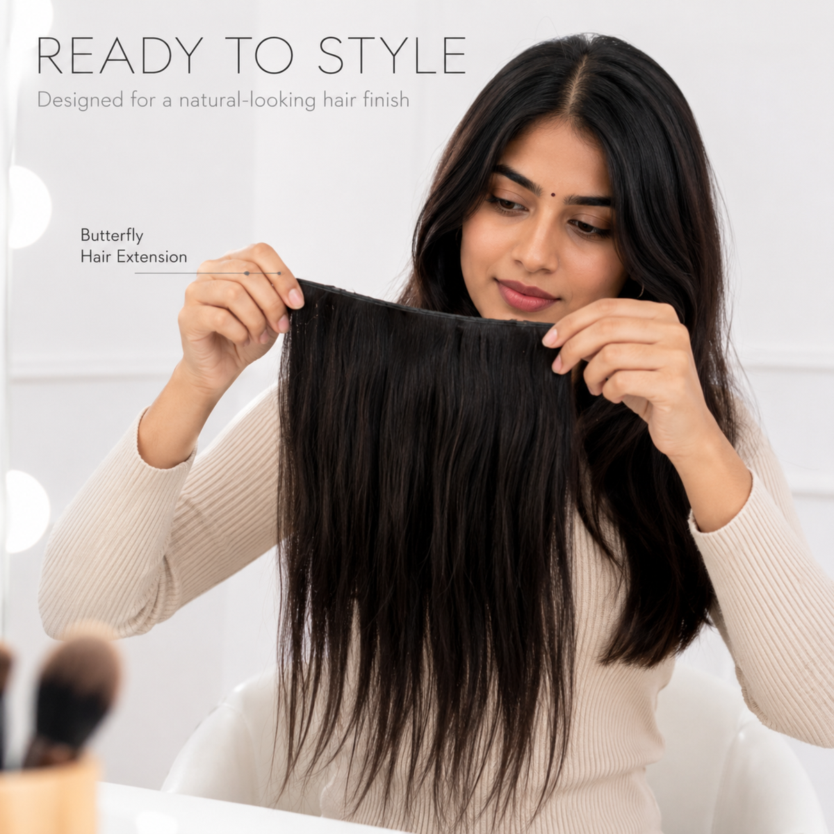 Hairzo Butterfly Hair Extension – 100% Human Hair Extension for Women