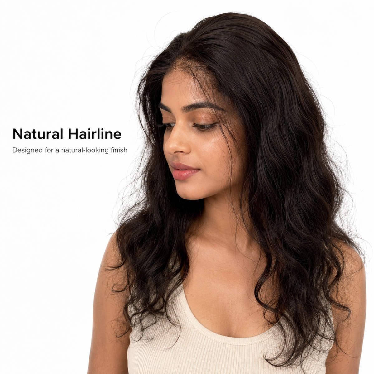 Hairzo 4×4 Short Closure Wig for Women – 100% Human Hair, Natural Black, Clear Front Hairline