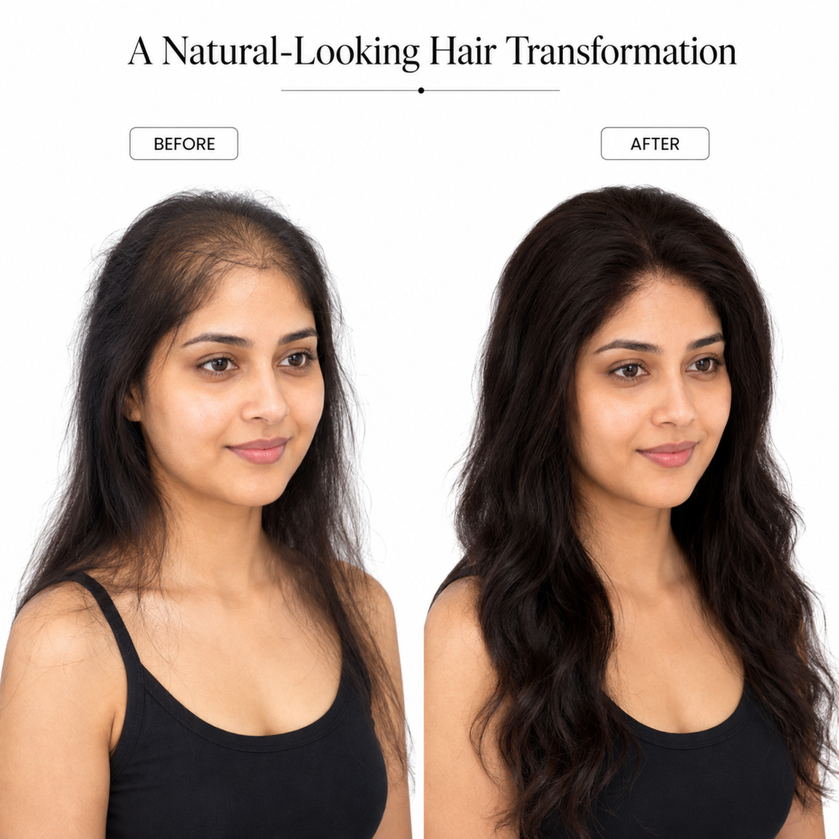 Hairzo 4×4 Short Closure Wig for Women – 100% Human Hair, Natural Black, Clear Front Hairline