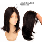 Hairzo Multi Combing Skin Hair Wig for Women – Human Hair Wig  for Thinning Hair
