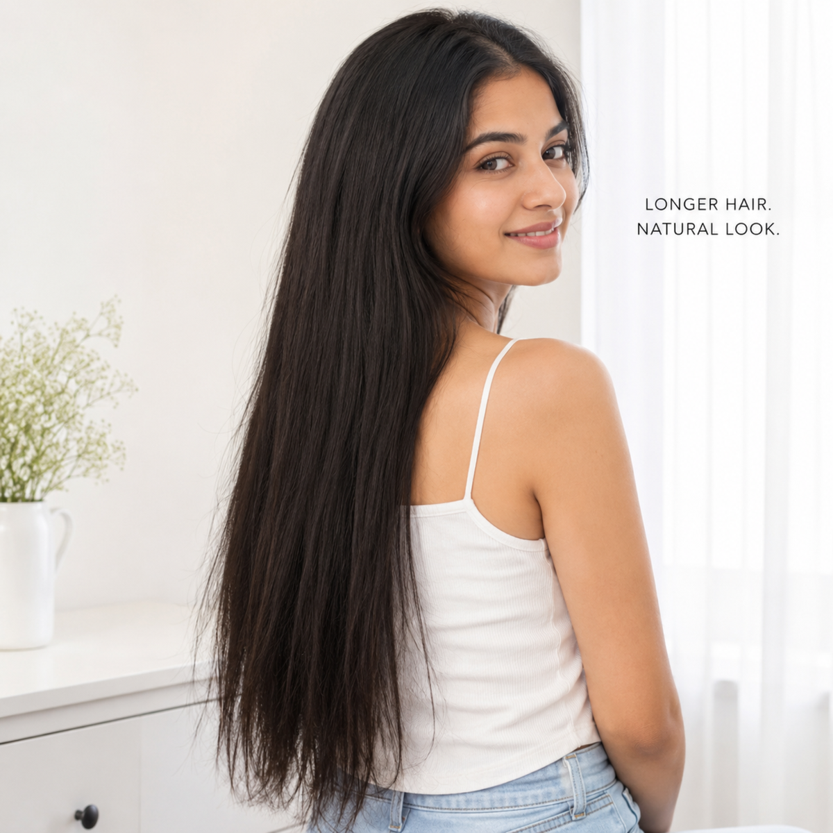 Hairzo V Shape Hair Extension for Women – Human Hair Extension for Length & Volume