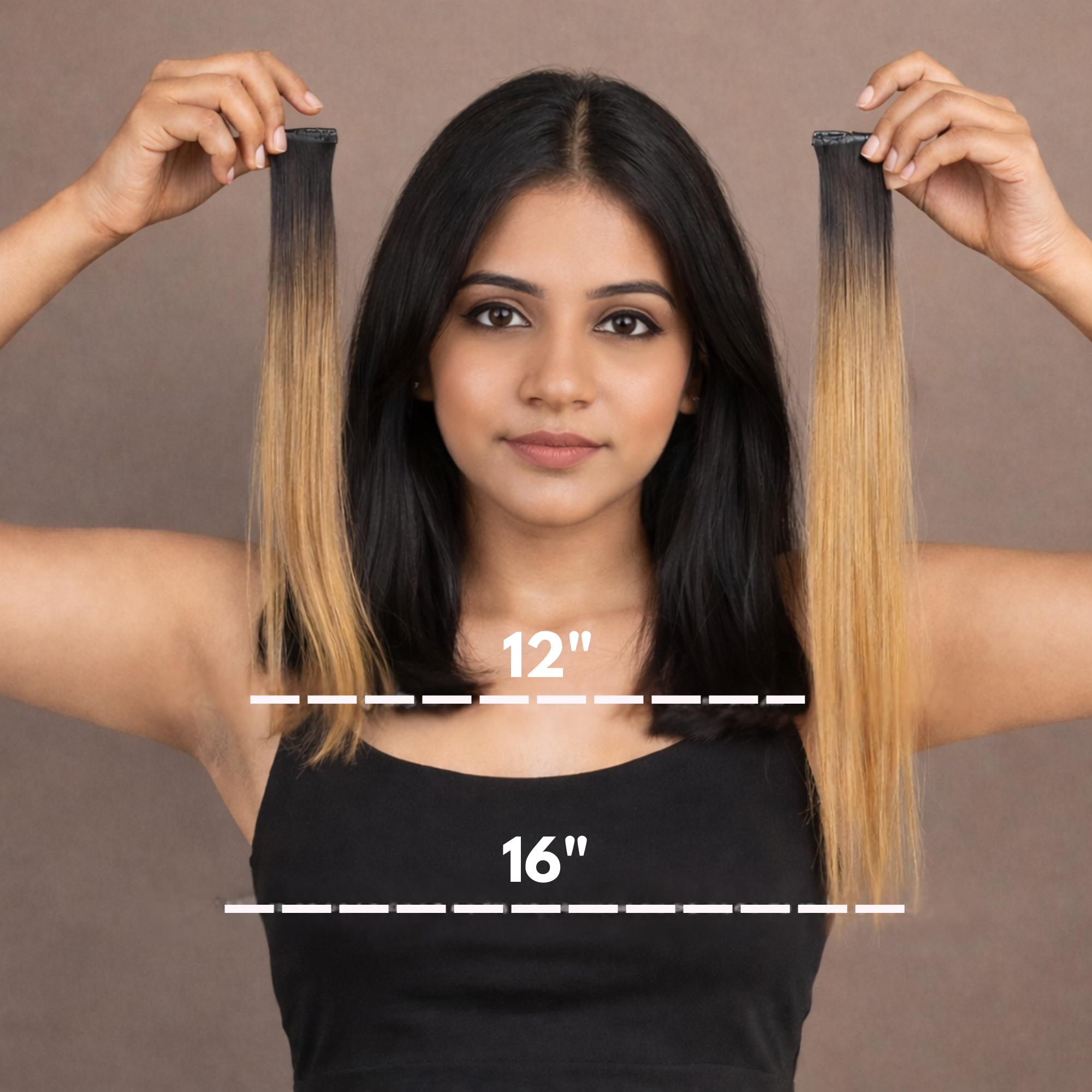 Copper Brown Single Clip Highlights – 100% Remy Virgin Human Hair