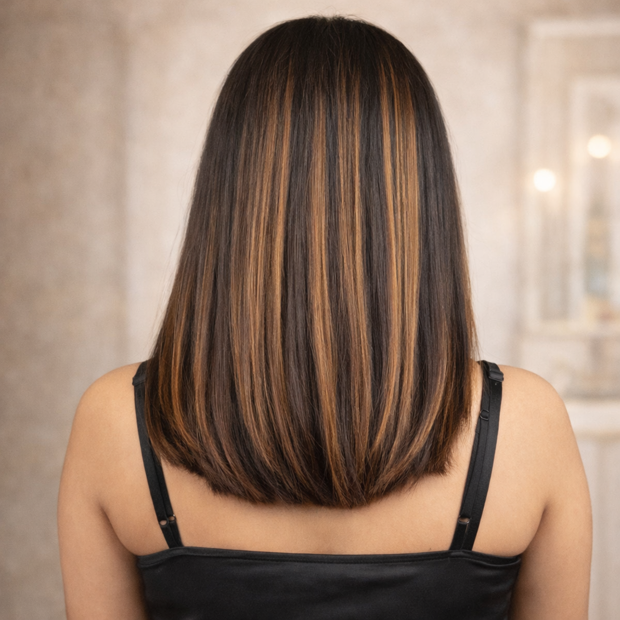 Copper Brown Single Clip Highlights – 100% Remy Virgin Human Hair