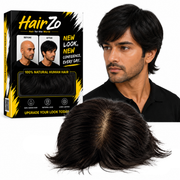 Hairzo Skin Multi Combing Hair Wigs for Men | 100% Indian Real Human Hair Skin Base Hair Replacement System with Clip & Adjustable Band