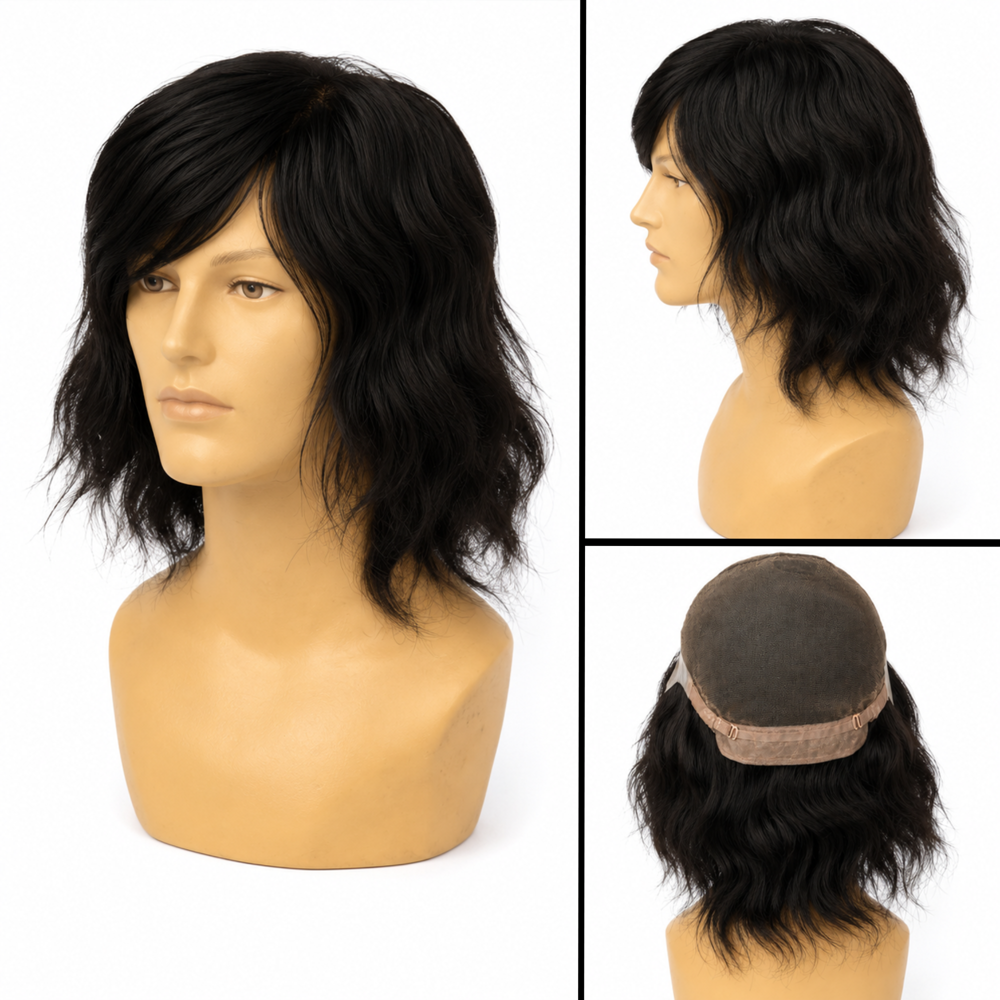 Hairzo Premium Front Lace Monofilament Hair wigs for Men | 100% Indian Remy Human Hair Toupee with Fine Mono Net & PU Coated Base