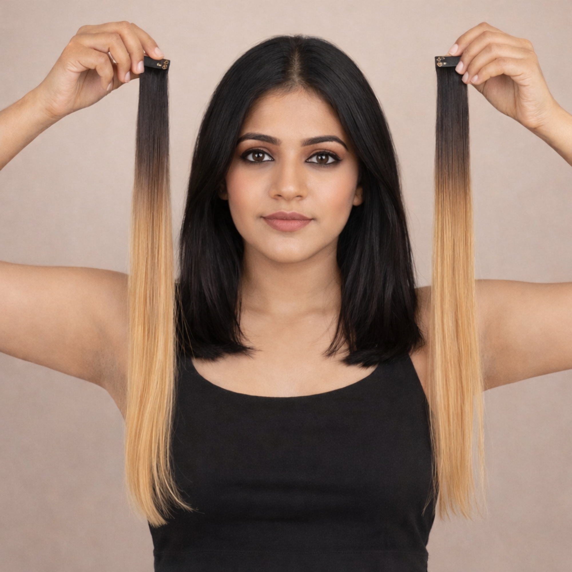 Copper Brown Single Clip Highlights – 100% Remy Virgin Human Hair