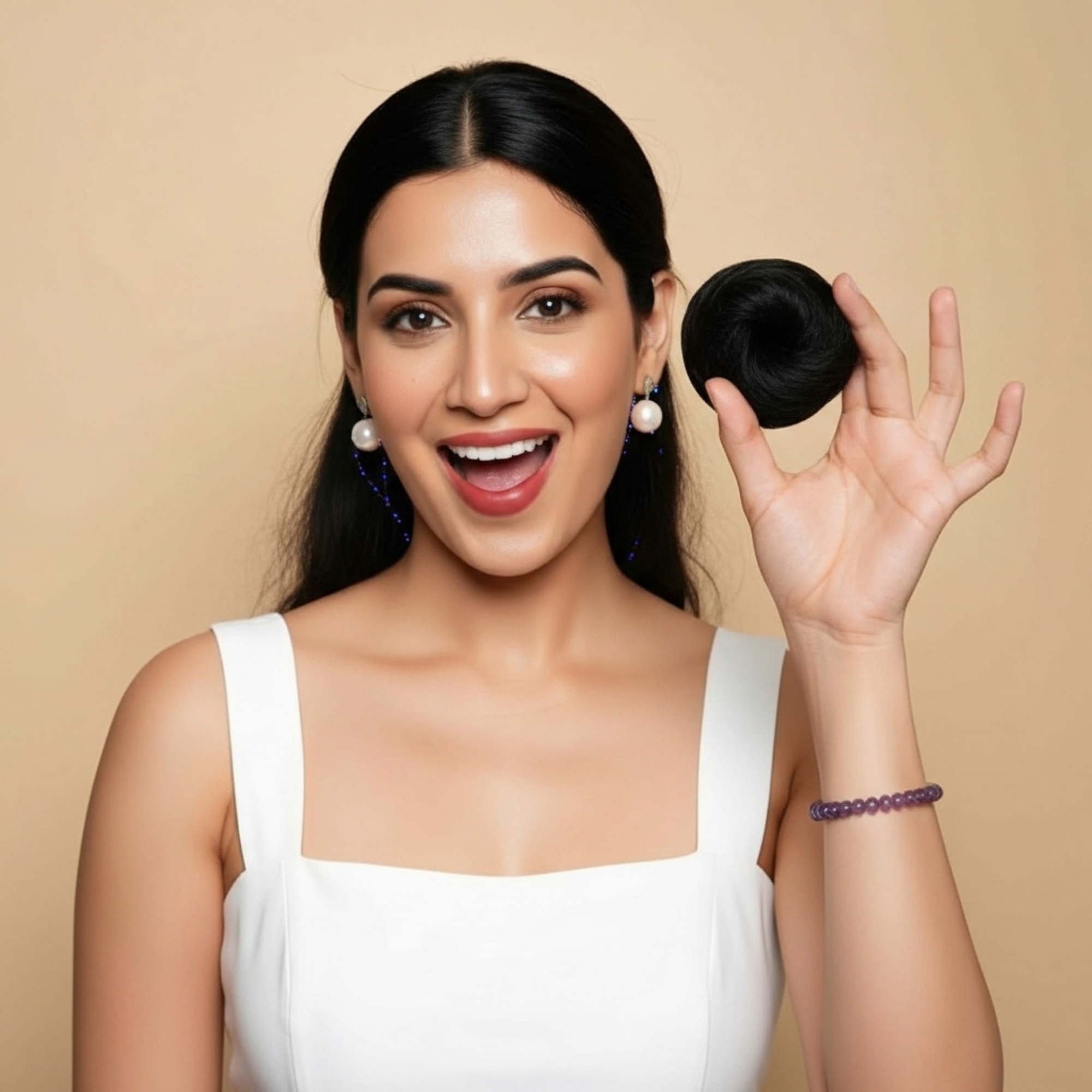 Unisex Clip-On Bun – 100% Natural Human Hair Mini Bun for Men & Women