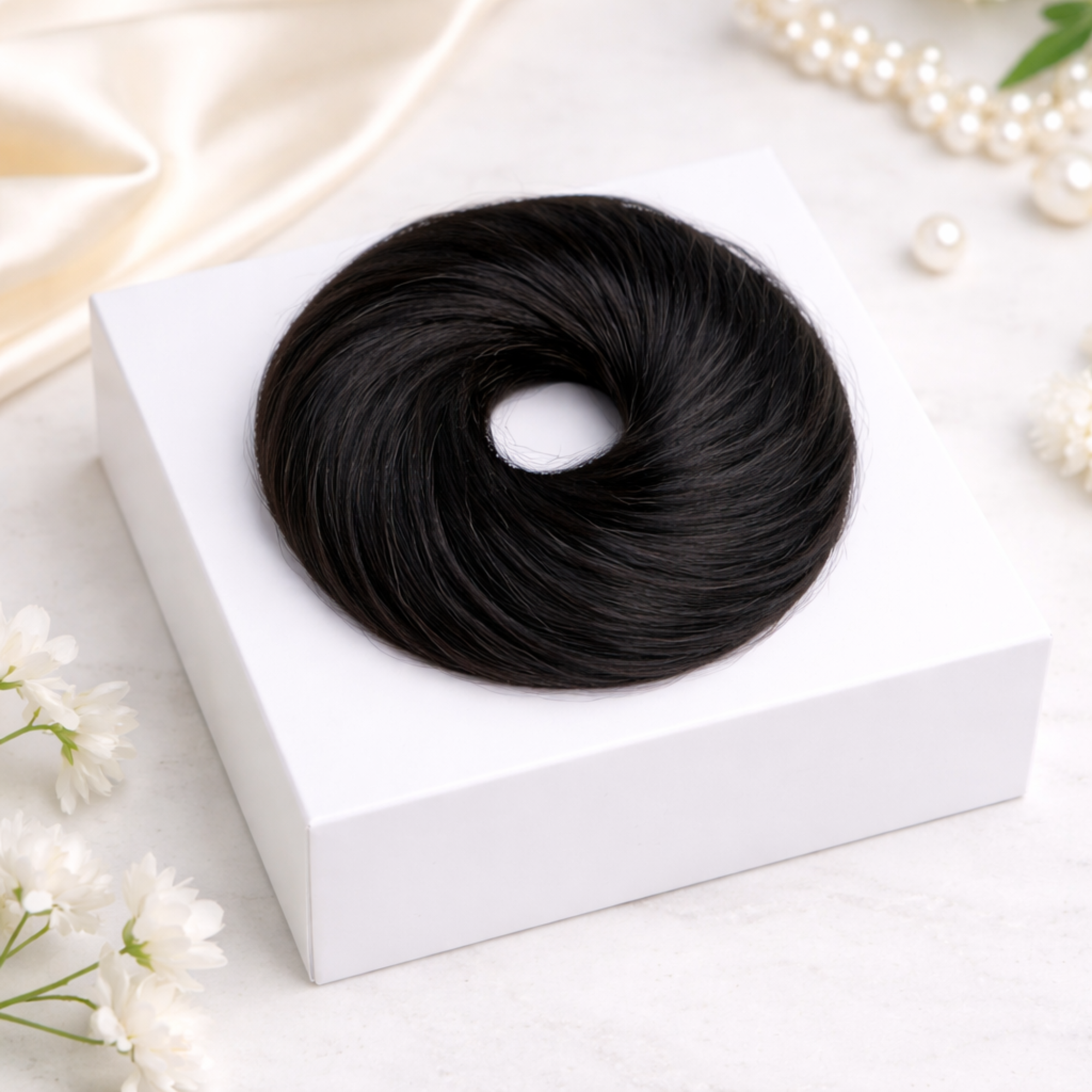 Human Hair Donut Scrunchie Bun – Natural Messy Scrunchie Hair Bun Extension