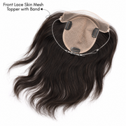 Hairzo Front Lace Hairband Topper for Women – Human Hair Topper for Receding Hairline & Crown Thinning