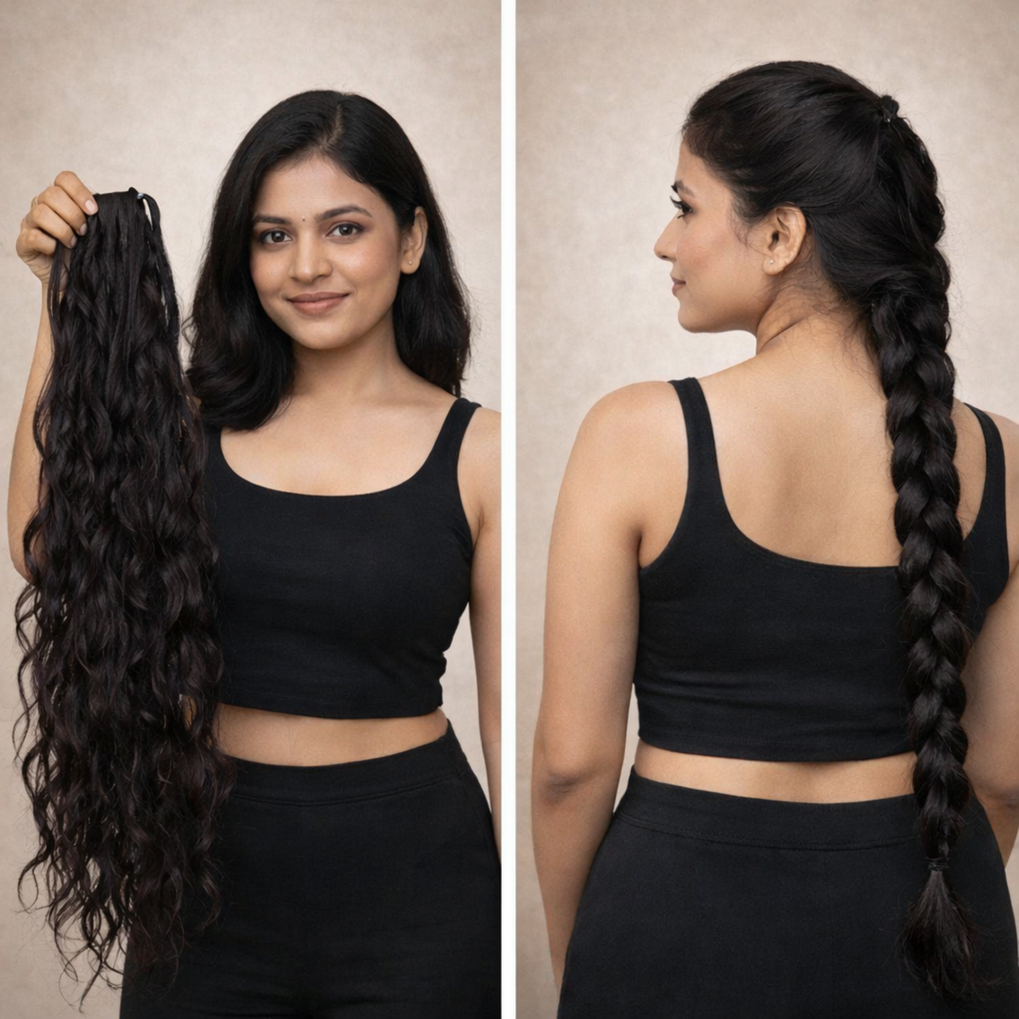 Braid Ponytail Extension – 100% Human Hair Braided Ponytail