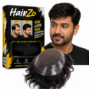 Hairzo Australian Hair Patch for Men – 100% Real Human Hair, 4D French Lace