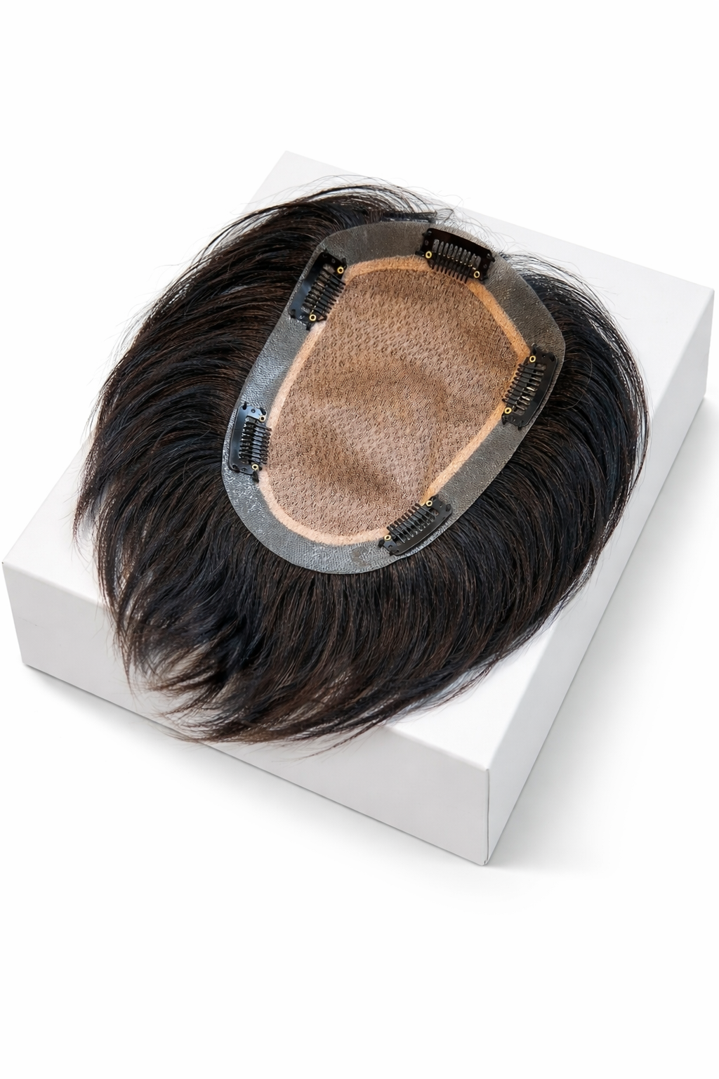 Men Hair Toupée Pre-Cut – Silk Base Most Natural Looking Hair Topper for Men